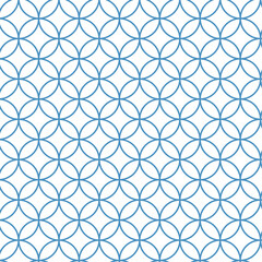 青色のシームレスな和柄パターン