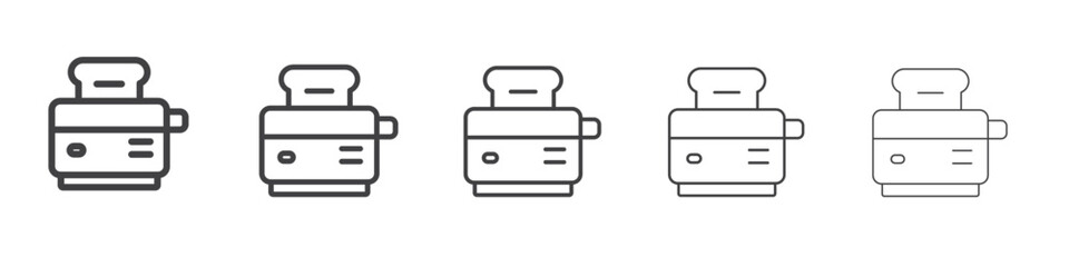 toaster icon Line graphics illustration symbol
