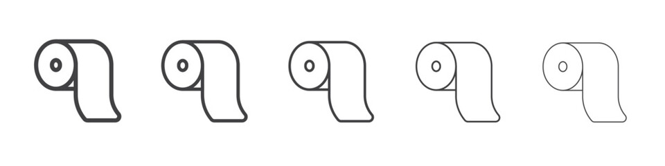 toilet tissue paper roll icon Line graphics illustration symbol
