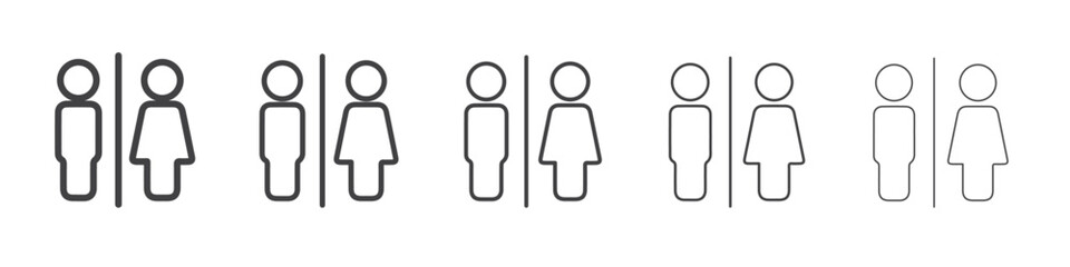 Toilet icon Line graphics illustration symbol