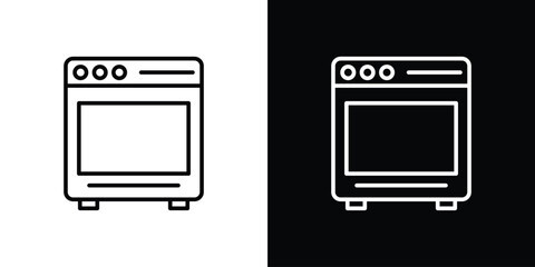 Oven icon logo element. Vector illustration. EPS10