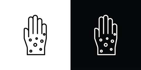 Rash hand icon logo element. Vector illustration. EPS10
