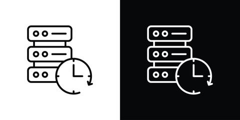 Real time data icon logo element. Vector illustration. EPS10