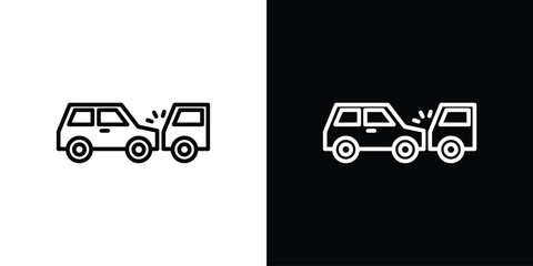 Rear end collision icon logo element. Vector illustration. EPS10