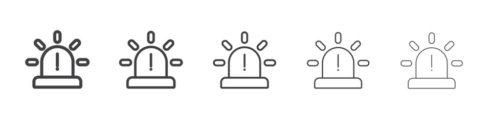 Urgent emergency icon Line graphics illustration symbol