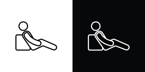 Resting icon logo element. Vector illustration. EPS10