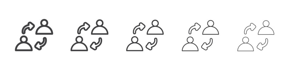 User switch icon Line graphics illustration symbol