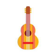 retro vintage vertical striped acoustic guitar vector