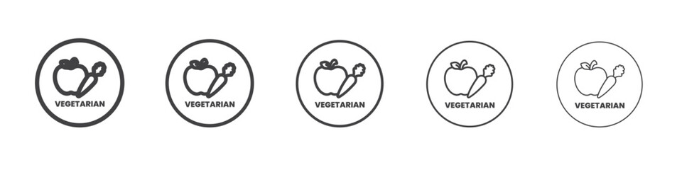 Obraz premium Vegetarian Line graphics illustration symbol