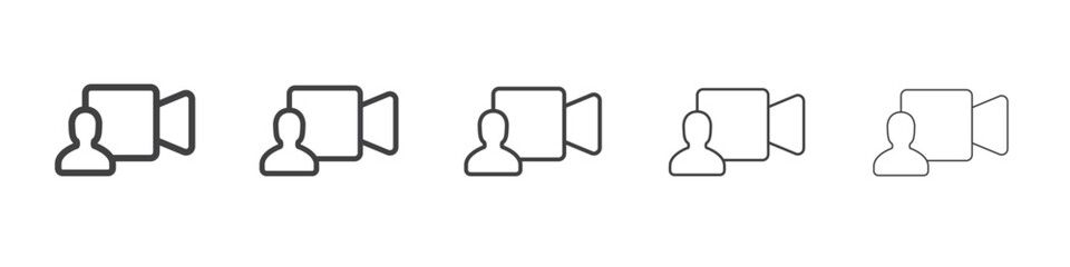 video Editor icon Line graphics illustration symbol