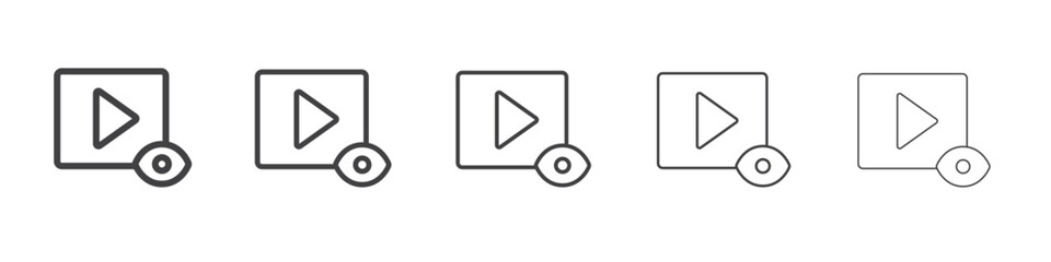 video Views icon Line graphics illustration symbol