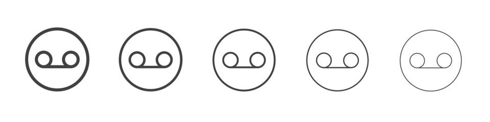 Voicemail icon Line graphics illustration symbol