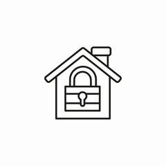 house security lock icon sign vector
