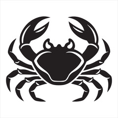crab silhouette vector illustration