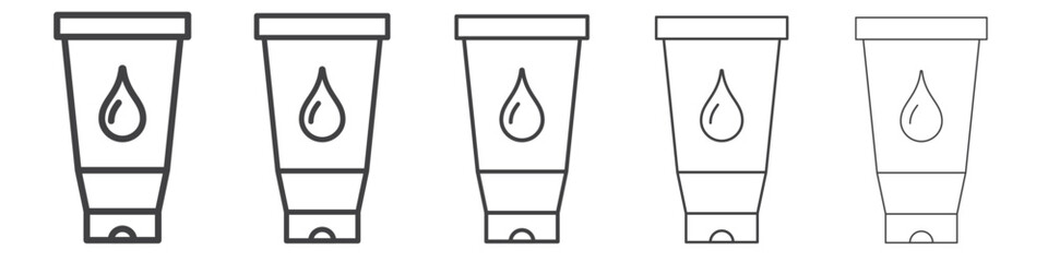 Water-based lubricant icon Line graphics illustration symbol