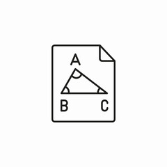 math geometry triangle icon sign vector