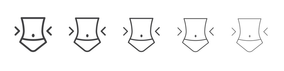 Weight loss icon Line graphics illustration symbol