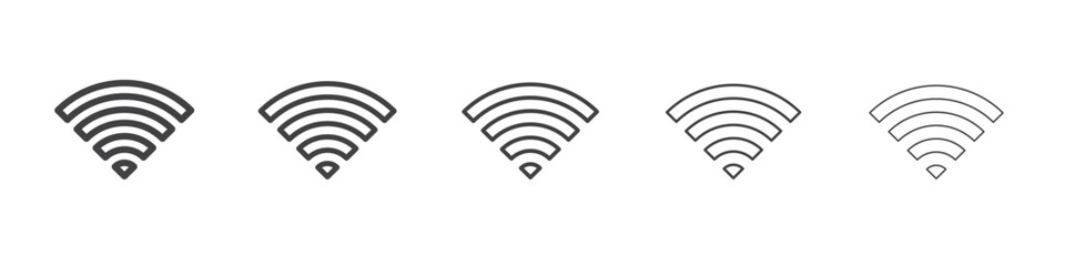 Wifi signal icon Line graphics illustration symbol