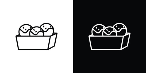 Takoyaki icon logo element. Vector illustration. EPS10