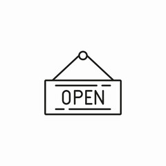 open sign board icon sign vector