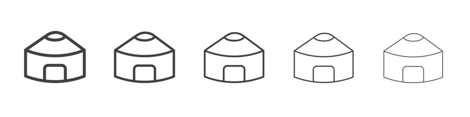 Yurt Icon Line graphics illustration symbol