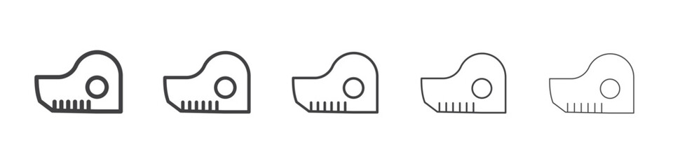 zither icon Line graphics illustration symbol