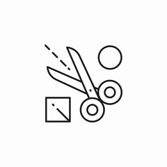 scissors cutting shape icon sign vector