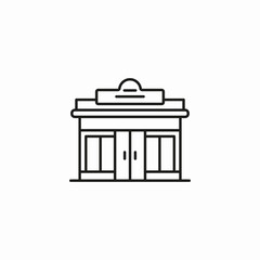 small shop front icon sign vector