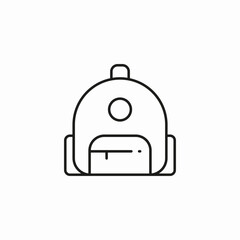 student school backpack icon sign vector