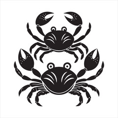 Fototapeta premium crab silhouette vector illustration