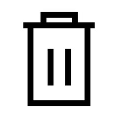 Trash icon on white background
