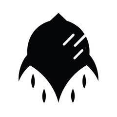 Rain Shield Black Vector Silhouette Clipart