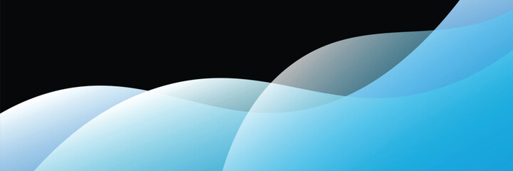 Modern blue gradient background with waves. vector
