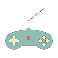 Retro Game Controller Icon with Antenna Illustration