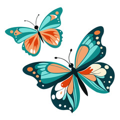 Colorful Butterfly Drawing Vector art