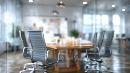 Office Meeting Room Blurred Background Soft Focus