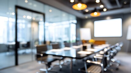 Office Meeting Room Blurred Background Soft Focus
