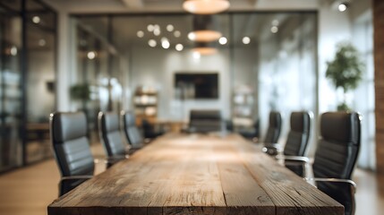 Office Meeting Room Blurred Background Soft Focus