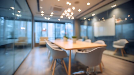 Office Meeting Room Blurred Background Soft Focus