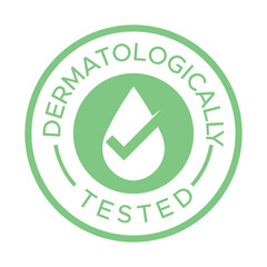 Dermatologically Tested Vector Stamp - Skincare Certification Badge - Dermatologically Tested badge logo design © Rafay
