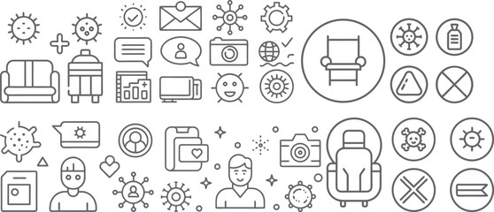 Essential Icons for COVID-19 Safety and Daily Communication