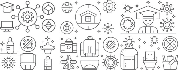 Education and Technology Icons for Learning and Development