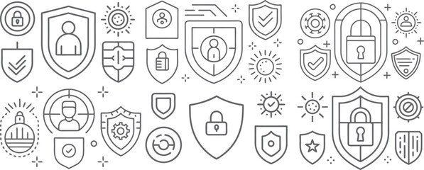 Comprehensive Security and Privacy Icon Collection for Digital Solutions