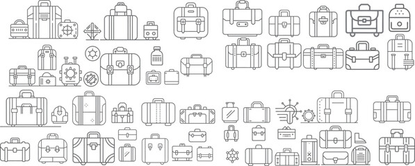 Extensive Collection of Diverse Briefcase Icons For Various Professions and Uses
