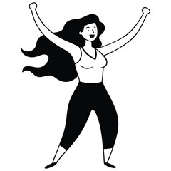 girl in a jump