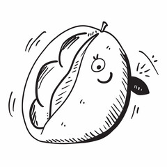 vector illustration of a pear