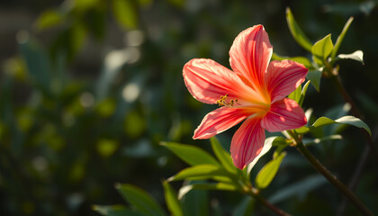 Fototapeta premium Künstlerische Makroaufnahme einer rosa Blüte mit Tropfen