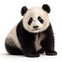 Fototapeta premium giant panda isolated on white