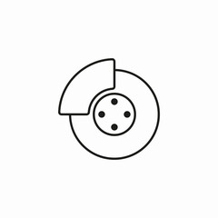 car brake system icon sign vector