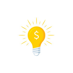 Light bulb idea icon. business idea purpose bright illustration design.